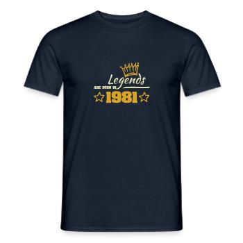 1981 - Männer T-Shirt - Navy - Vorne - AI Model Male 178 light (178cm)