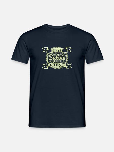 Sylvia - Männer T-Shirt - Navy