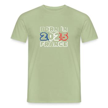 2025 - T-shirt homme - vert sauge - Devant - AI Model Male 178 light (178cm)