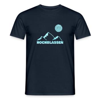 Bergsport Hochblassen - Männer T-Shirt - Navy - Vorne - AI Model Male 178 light (178cm)