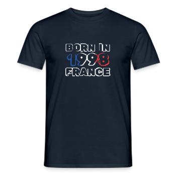 Frankreich 1998 - Männer T-Shirt - Navy - Vorne - AI Model Male 178 light (178cm)