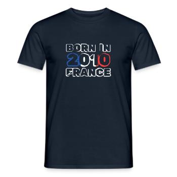 Frankreich 2010 - Männer T-Shirt - Navy - Vorne - AI Model Male 178 light (178cm)