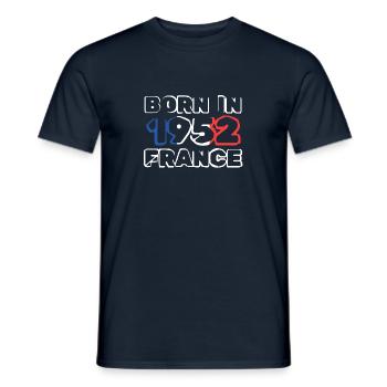 en 1952 - T-shirt homme - marine - Devant - AI Model Male 178 light (178cm)