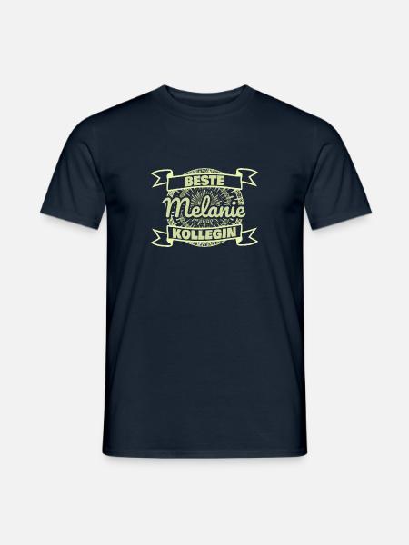 Melanie als Arbeitskollegin - Männer T-Shirt - Navy