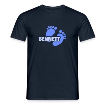 Bennett as birth - Men's T-Shirt - navy - Front - AI Model Male 178 light (178cm)