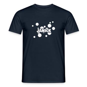 Cadeau pour Janick - T-shirt homme - marine - Devant - AI Model Male 178 light (178cm)