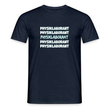 Job Physics Laboratory Assistant - Men's T-Shirt - navy - Front - AI Model Male 178 light (178cm)