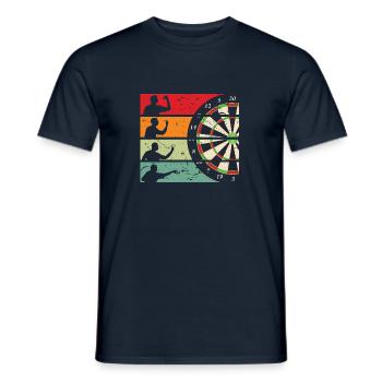 Fléchettes vintage Fléchettes Fléchettes cadeau - T-shirt homme - marine - Devant - AI Model Male 178 light (178cm)
