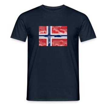 Norvège Norwegen - T-shirt homme - marine - Devant - AI Model Male 178 light (178cm)