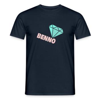 Benno : Edel - T-shirt homme - marine - Devant - AI Model Male 178 light (178cm)