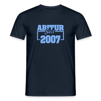 Graduated from high school in 2007 - Men's T-Shirt - navy - Front - AI Model Male 178 light (178cm)