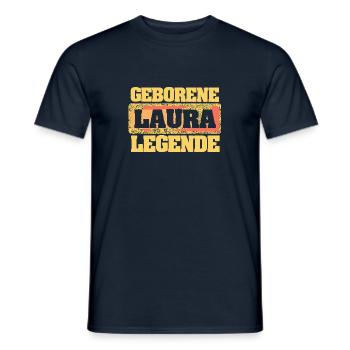 Laura - Männer T-Shirt - Navy - Vorne - AI Model Male 178 light (178cm)
