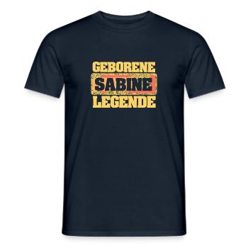 Geborene Legende als Sabine - Männer T-Shirt - Navy - Vorne - AI Model Male 178 light (178cm)