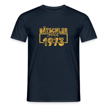 Jahr 1973 - Männer T-Shirt - Navy - Vorne - AI Model Male 178 light (178cm)