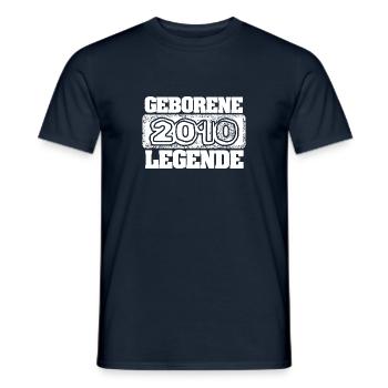 Geburtstag 2010 - Männer T-Shirt - Navy - Vorne - AI Model Male 178 light (178cm)