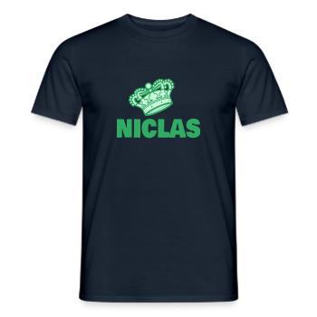 Geschenk für Niclas - Männer T-Shirt - Navy - Vorne - AI Model Male 178 light (178cm)