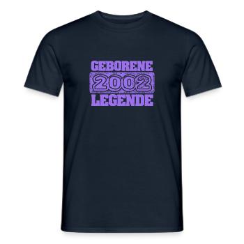 2002 - Männer T-Shirt - Navy - Vorne - AI Model Male 178 light (178cm)