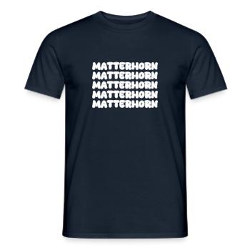 Matterhorn - Men's T-Shirt - navy - Front - AI Model Male 178 light (178cm)