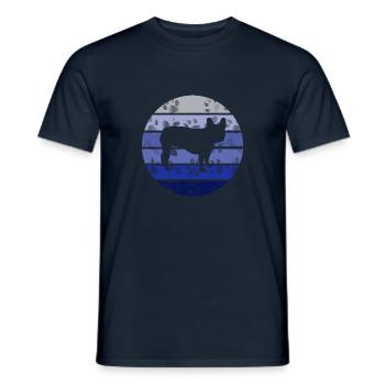 Frenchie, Chiens, Bully, Français Bulldog - T-shirt homme - marine - Devant - AI Model Male 178 light (178cm)