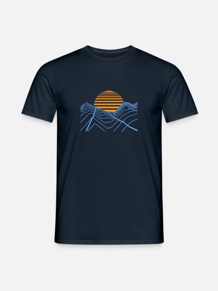 Retrowave Synthwave 80s Design - Männer T-Shirt - Navy
