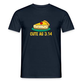 Lustiges Mathe-Geschenk süß als 3.14 - Männer T-Shirt - Navy - Vorne - AI Model Male 178 light (178cm)