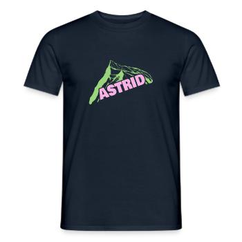 Bouldering for Astrid Mountaineering Mountain - Men's T-Shirt - navy - Front - AI Model Male 178 light (178cm)