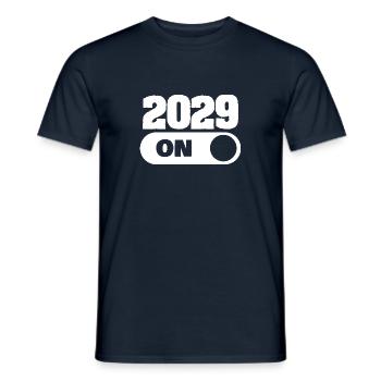 2029 - T-shirt homme - marine - Devant - AI Model Male 178 light (178cm)