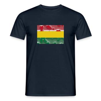 Flag of Bolivia - Men's T-Shirt - navy - Front - AI Model Male 178 light (178cm)