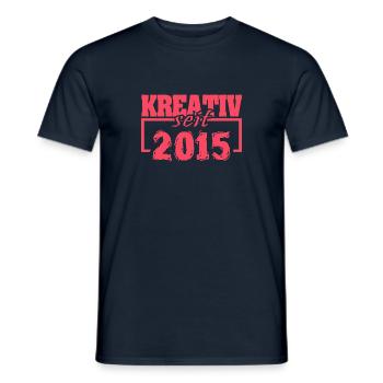 seit 2015 - Männer T-Shirt - Navy - Vorne - AI Model Male 178 light (178cm)