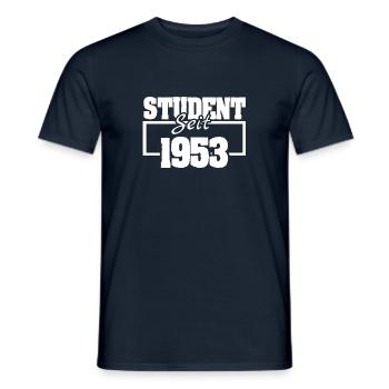 Jahr 1953 - Männer T-Shirt - Navy - Vorne - AI Model Male 178 light (178cm)