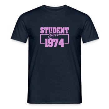Jahr 1974 - Männer T-Shirt - Navy - Vorne - AI Model Male 178 light (178cm)
