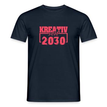 2030 - Männer T-Shirt - Navy - Vorne - AI Model Male 178 light (178cm)