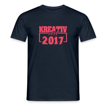 Retro 2017 - Männer T-Shirt - Navy - Vorne - AI Model Male 178 light (178cm)