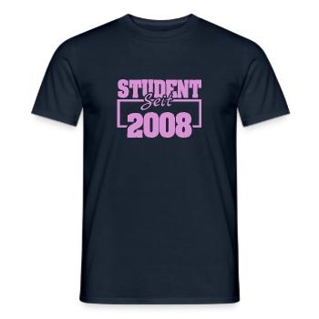 Student 2008 - Männer T-Shirt - Navy - Vorne - AI Model Male 178 light (178cm)