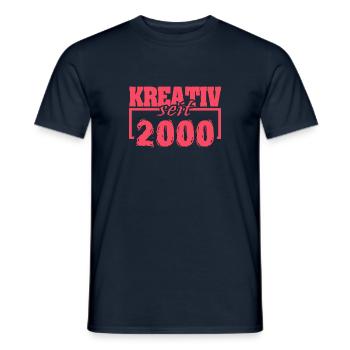 Spruch 2000 - Männer T-Shirt - Navy - Vorne - AI Model Male 178 light (178cm)