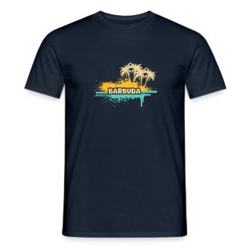 Barbuda Holidays - Men's T-Shirt - navy - Front - AI Model Male 178 light (178cm)