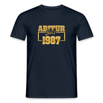 Pas d’école en 1987 - T-shirt homme - marine - Devant - AI Model Male 178 light (178cm)