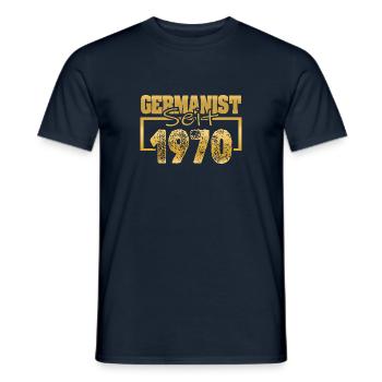 1970 - T-shirt homme - marine - Devant - AI Model Male 178 light (178cm)