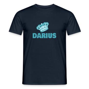 First name Darius - Men's T-Shirt - navy - Front - AI Model Male 178 light (178cm)