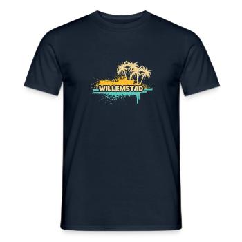 Willemstad as a holiday - Men's T-Shirt - navy - Front - AI Model Male 178 light (178cm)