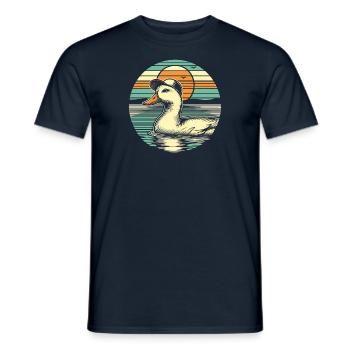 Canards cool - Rétro Vintage - T-shirt homme - marine - Devant - AI Model Male 178 light (178cm)