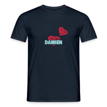 Precious Damien - Men's T-Shirt - navy - Front - AI Model Male 178 light (178cm)