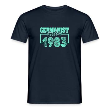 1983 - T-shirt homme - marine - Devant - AI Model Male 178 light (178cm)