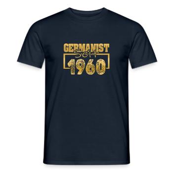 1960 - Männer T-Shirt - Navy - Vorne - AI Model Male 178 light (178cm)