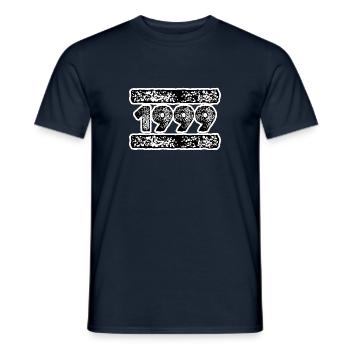 1999 1999 - Men's T-Shirt - navy - Front - AI Model Male 178 light (178cm)