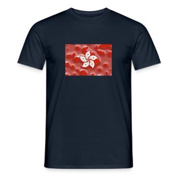 Hong Kong - T-shirt homme - marine - Devant - AI Model Male 178 light (178cm)