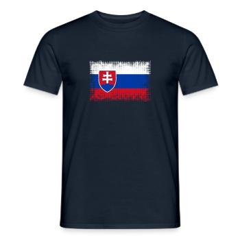 Slowakei - Männer T-Shirt - Navy - Vorne - AI Model Male 178 light (178cm)