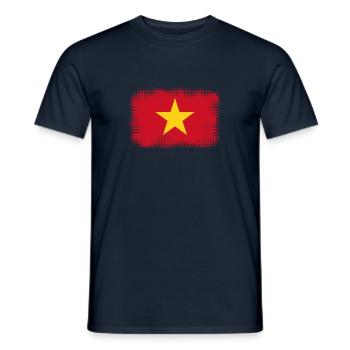 Country: Vietnam - Men's T-Shirt - navy - Front - AI Model Male 178 light (178cm)