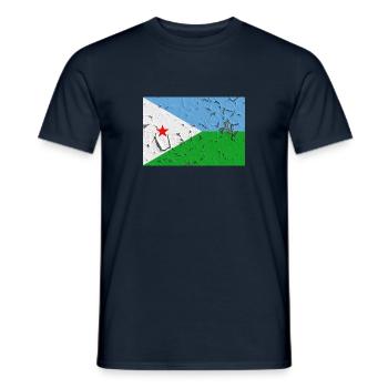 Djibouti comme Djibouti - T-shirt homme - marine - Devant - AI Model Male 178 light (178cm)