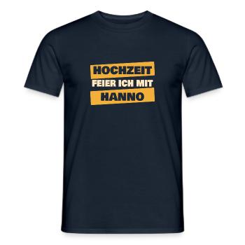 Hanno als JGA - Männer T-Shirt - Navy - Vorne - AI Model Male 178 light (178cm)